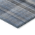 9' X 12' Blue Plaid Washable Non Skid Indoor Outdoor Area Rug