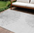 10' X 14' Gray And Ivory Abstract Washable Indoor Outdoor Area Rug Transitional Style - Gray, Ivory Color