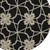 8' Black And Ivory Round Geometric Washable Indoor Outdoor Area Rug - Black, Ivory