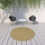 8' X 8' Tan Round Stain Resistant Indoor Outdoor Area Rug