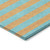 8' Round Aqua Round Striped Washable Non Skid Indoor Outdoor Area Rug