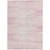 9' X 12' Pink And Gray Striped Washable Indoor Outdoor Area Rug