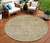 8' Copper And Beige Round Abstract Washable Indoor Outdoor Area Rug - Copper, Beige