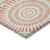 10' X 14' Coral And Ivory Geometric Washable Indoor Outdoor Area Rug