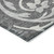 9' X 12' Charcoal Silver And Gray Floral Washable Indoor Outdoor Area Rug