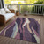 8' X 10' Plum Purple And Ivory Abstract Washable Indoor Outdoor Area Rug