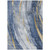 10' X 14' Blue Gold And Ivory Abstract Washable Indoor Outdoor Area Rug