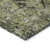9' X 12' Olive Green and Dark Green Oriental Washable Non Skid Indoor Outdoor Area Rug