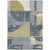 10' X 14' Gray And Gold Geometric Washable Indoor Outdoor Area Rug