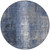 8' Navy Blue And Ivory Round Abstract Washable Indoor Outdoor Area Rug - 880016802665