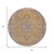 8' Gold And Peach Round Medallion Washable Indoor Outdoor Area Rug