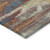 9' X 12' Orange Green And Gold Abstract Washable Indoor Outdoor Area Rug