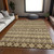 8' X 10' Brown And Taupe Quatrefoil Washable Indoor Outdoor Area Rug