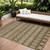 8' X 10' Brown And Taupe Quatrefoil Washable Indoor Outdoor Area Rug