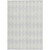 9' X 12' Silver And Ivory Geometric Washable Indoor Outdoor Area Rug