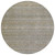 8' Khaki And Beige Round Striped Washable Indoor Outdoor Area Rug