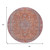 8' Orange And Red Round Medallion Washable Indoor Outdoor Area Rug
