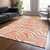 8' X 10' Coral And Ivory Animal Print Washable Indoor Outdoor Area Rug
