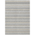 9' X 12' Silver And Gray Striped Washable Indoor Outdoor Area Rug