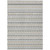 9' X 12' Silver And Gray Striped Washable Indoor Outdoor Area Rug - Silver, Gray