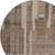 8' Brown And Beige Round Striped Washable Indoor Outdoor Area Rug - Brown, Beige