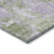 8' Green And Purple Round Abstract Washable Indoor Outdoor Area Rug