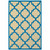 2' X 3' Blue and Beige Geometric Stain Resistant Indoor Outdoor Area Rug - Blue, Beige