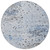 8' Sky Blue And Gray Round Abstract Washable Indoor Outdoor Area Rug