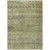 9' X 12' Artichoke Green Brown And Gray Striped Washable Indoor Outdoor Area Rug