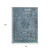 8' X 10' Blue And Gray Medallion Washable Indoor Outdoor Area Rug