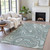 8' X 10' Sky Blue And Gray Geometric Washable Indoor Outdoor Area Rug - Sky Blue, Gray