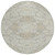8' Taupe And Ivory Round Medallion Washable Indoor Outdoor Area Rug