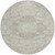 8' Taupe And Ivory Round Medallion Washable Indoor Outdoor Area Rug