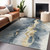8' X 10' Graphite And Gold Abstract Washable Indoor Outdoor Area Rug