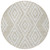 8' Beige And Ivory Round Geometric Washable Indoor Outdoor Area Rug Transitional Style - Beige, Ivory Color