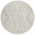 8' Beige And Ivory Round Geometric Washable Indoor Outdoor Area Rug Transitional Style - Beige, Ivory Color