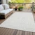 8' X 10' Silver And Gray Abstract Washable Indoor Outdoor Area Rug Transitional Style - Silver, Gray Color