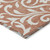 9' X 12' Salmon And Ivory Floral Washable Indoor Outdoor Area Rug