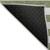 10' X 14' Olive Green Striped Washable Non Skid Indoor Outdoor Area Rug