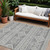 10' X 14' Gray And Ivory Southwestern Washable Indoor Outdoor Area Rug