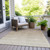 9' X 12' Beige And Ivory Ombre Washable Indoor Outdoor Area Rug