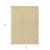 8' X 10' Gold And Ivory Geometric Washable Indoor Outdoor Area Rug