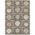 10' X 14' Brown Gray And Ivory Damask Washable Indoor Outdoor Area Rug