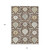 10' X 14' Brown Gray And Ivory Damask Washable Indoor Outdoor Area Rug