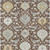 10' X 14' Brown Gray And Ivory Damask Washable Indoor Outdoor Area Rug