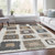 10' X 14' Ivory Charcoal And Gold Geometric Washable Indoor Outdoor Area Rug