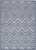 6' X 9' Denim Blue Argyle Indoor Outdoor Area Rug
