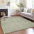 9' X 12' Artichoke Green And Ivory Geometric Washable Indoor Outdoor Area Rug - 608219365912