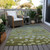 8' X 10' Olive Green And Gray Floral Washable Indoor Outdoor Area Rug - Olive Green, Gray