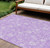 8' X 10' Lavender And Lilac Floral Washable Indoor Outdoor Area Rug